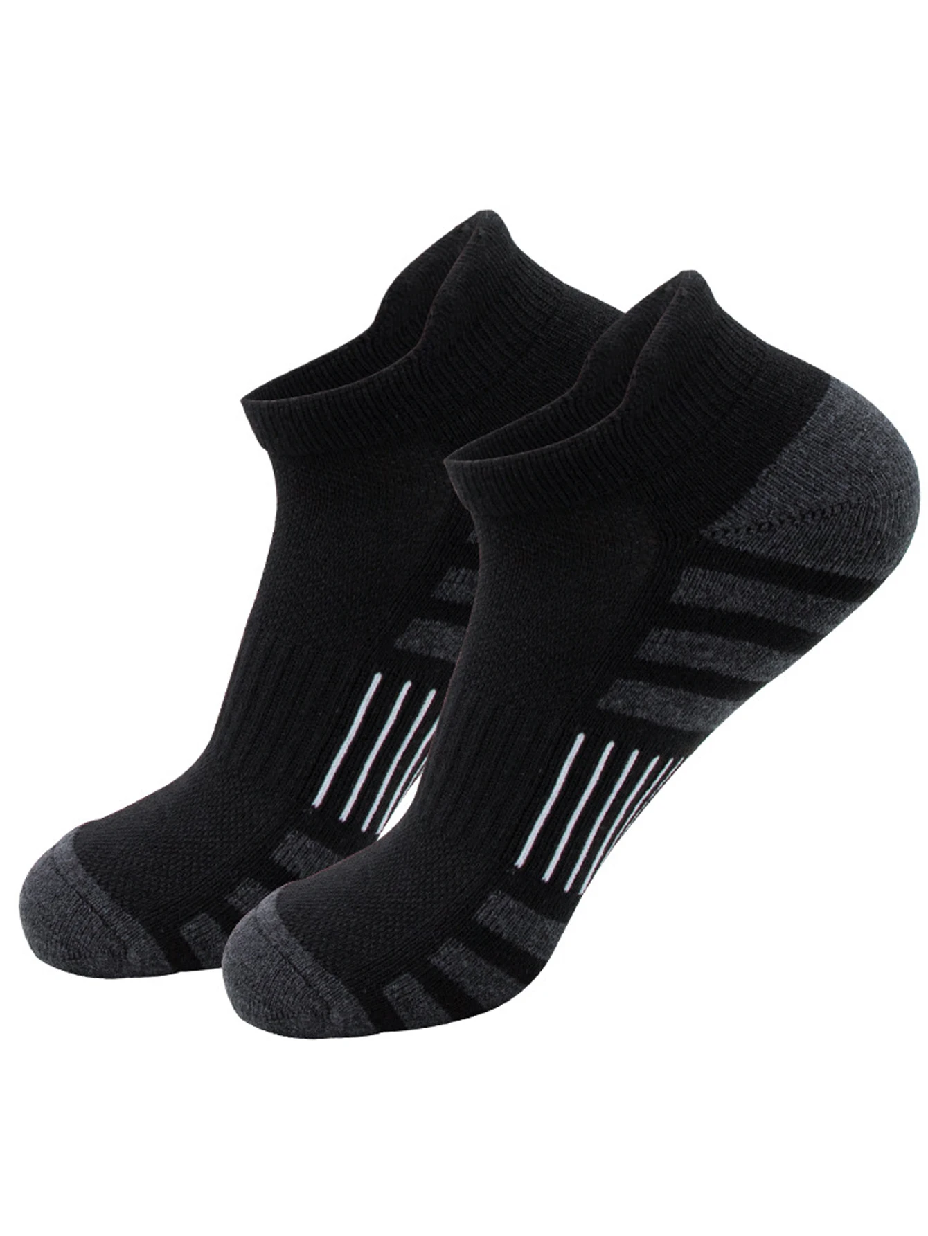 6/12/24Pairs Classic Black White Crew Socks Harajuku Cotton Anti-slip Low Cut Sock Fashion Outdoor Breathable Man Sports Running view 5