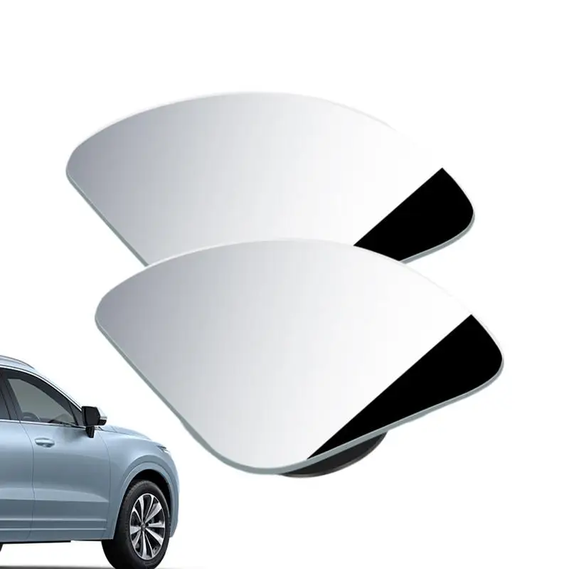 2pcs Frameless Side View Blindspot Mirror Car Reverse Auxiliary Rearview Mirror Adhesive Blindspot Auxiliary Mirror