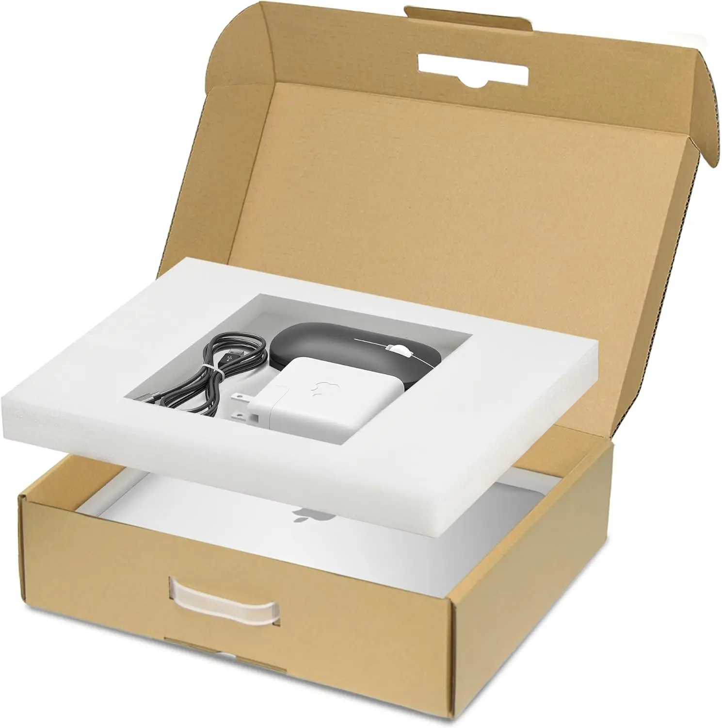

Cardboard Laptop Shipping Box with Protection Foam for up to 17 Inch Notebook
