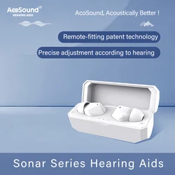 2023 New Arrival AcoSound 16 Channel Sonar Rechargeable Hearing Aid Digital Bluetooth APP Self-fitting Sound Amplifier For Deaf