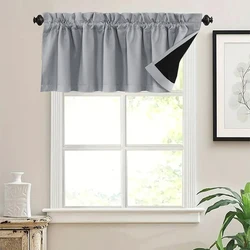 100% Blackout Kitchen Short Curtain W106cm x H30cm 2PCS, W132cm x H61cm 2PCS