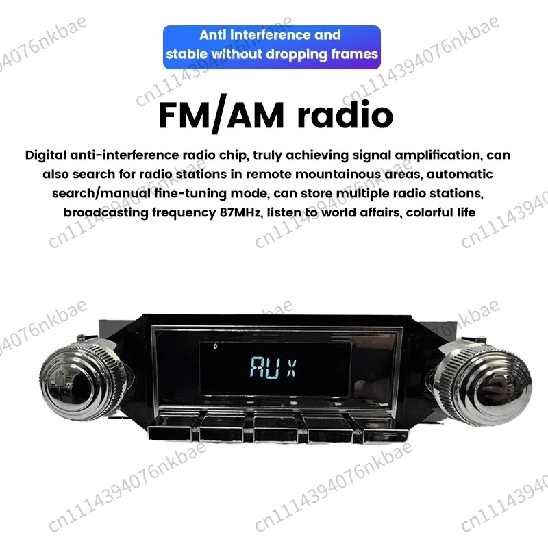 Portable Car Radio MP3, Stereo Player for Ford and Mercedes-Benz Models with USB and AUX Ports