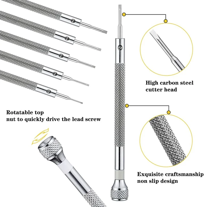 28 PCS Precision Screwdriver Set 0.6-2.0mm High Hardness Steel Micro Cross Screwdriver Kit  For Home Watch Glasses Repair