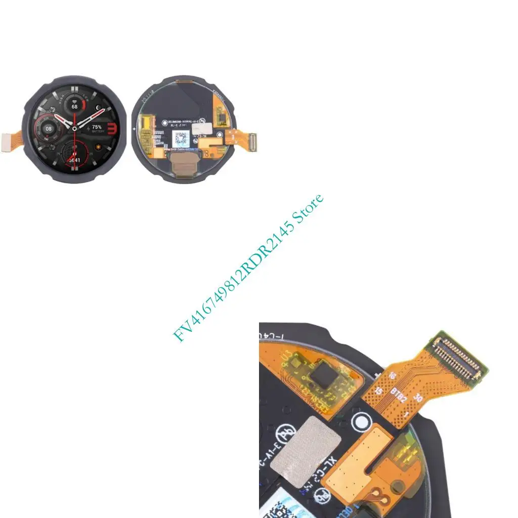 

B2EF T Rex2 Smartwatch LCD Digitizer Full Assembly Repair Part Premium Glass Construction Cracked Screen Replacement Solution