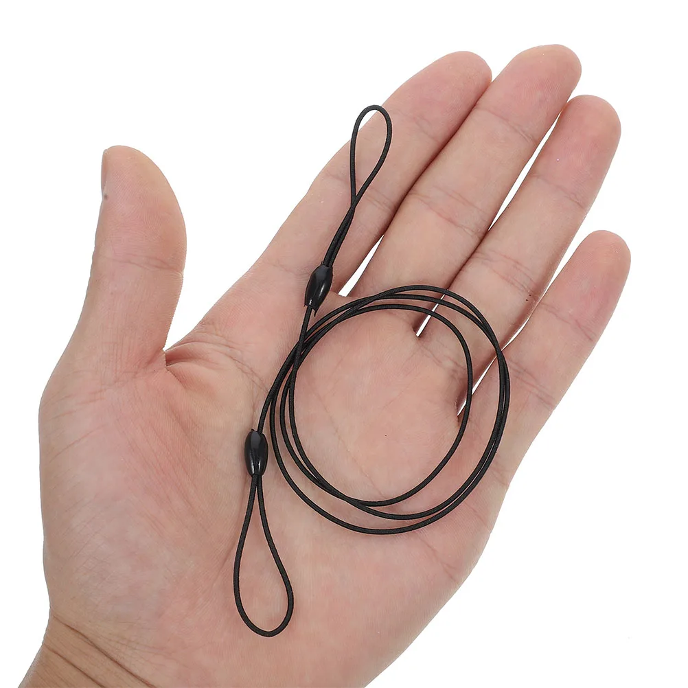 

8 Pcs ID Elastic Lanyard Pen Leash for Tablet Black Nylon Anti-lost Plastic Stylus Cord