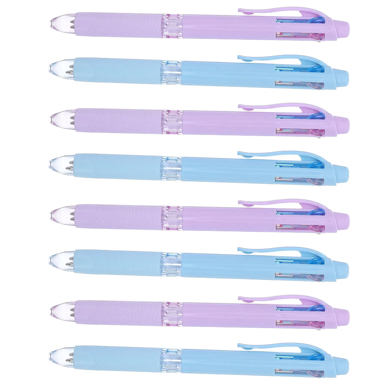 

8Pcs Multicolor 4-in-1 Retractable Ballpoint Pens Set Smooth Writing Portable School Office Supply Creative Journaling Drawing