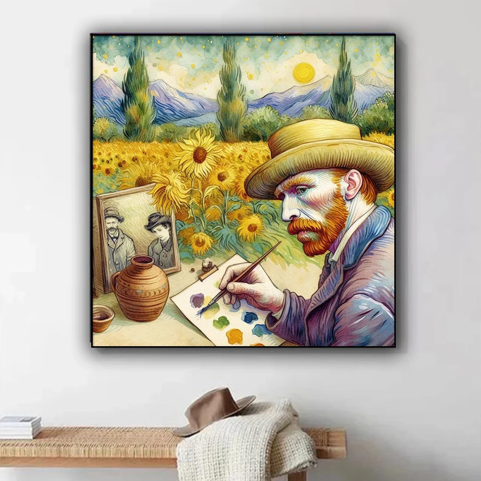 Van Gogh's paintings Diamond Painting New 2024 Full Square Round Drill Mosaic Famous paintings New 2024 Home Decoration