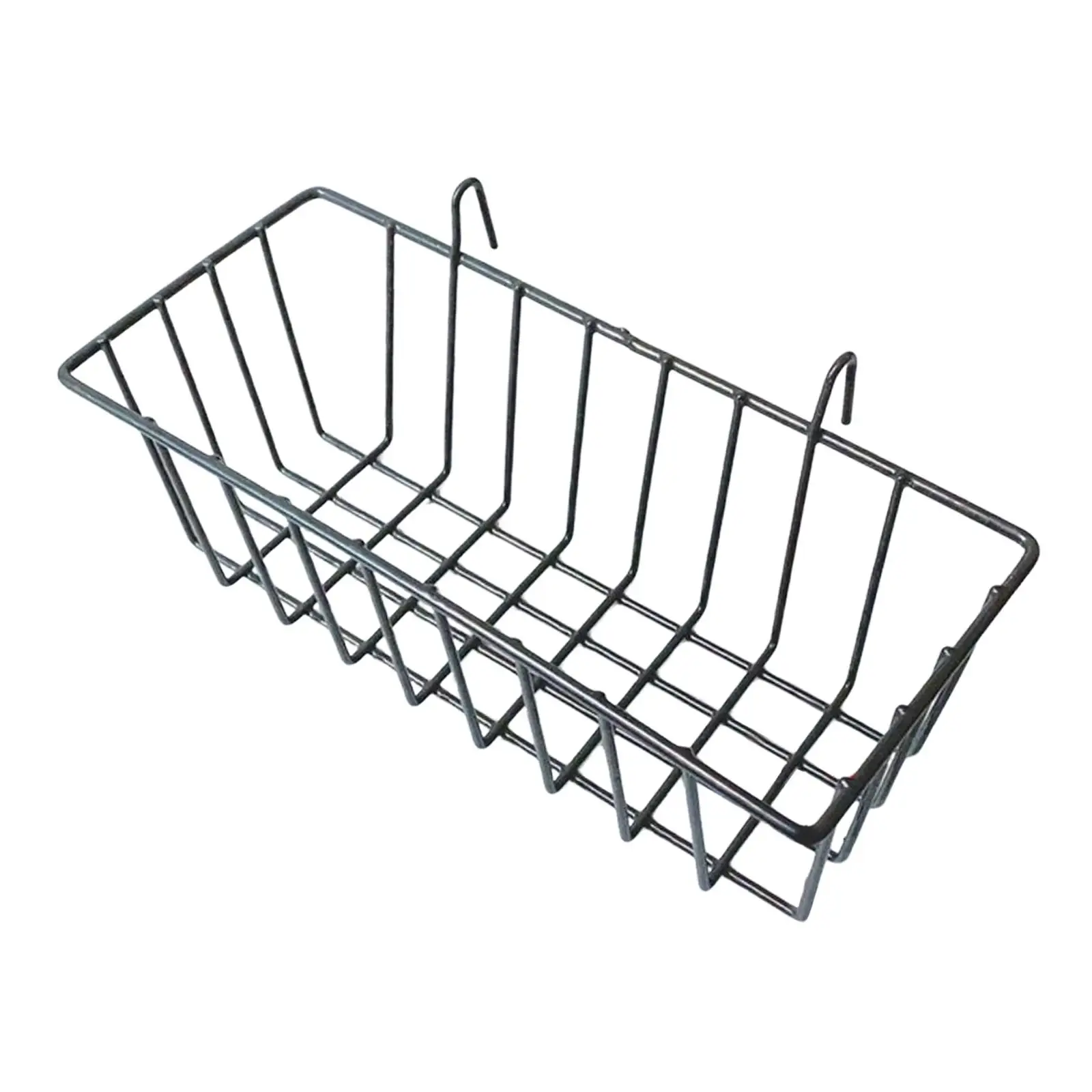 Wrought Iron Wall Hanging Storage Basket Floating Shelf Organizer for Kitchen Pantry Garage Laundry Room