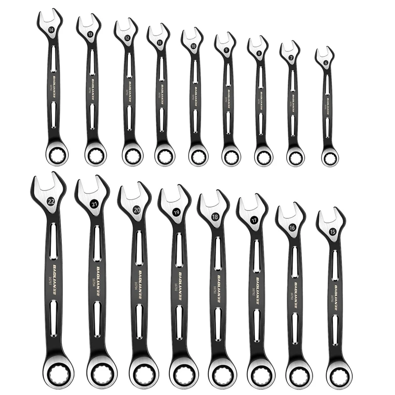 6mm-22mm Ratchets Wrenches DualUse Plums Blossoms Open End Universal StainlessSteel Spanners for Car Repair Dropship