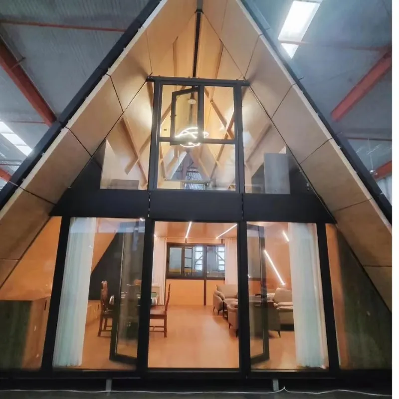 Modern Designed Container House Metal Frame Steel Structure Construction Prefab Apartment Building Triangular Container House
