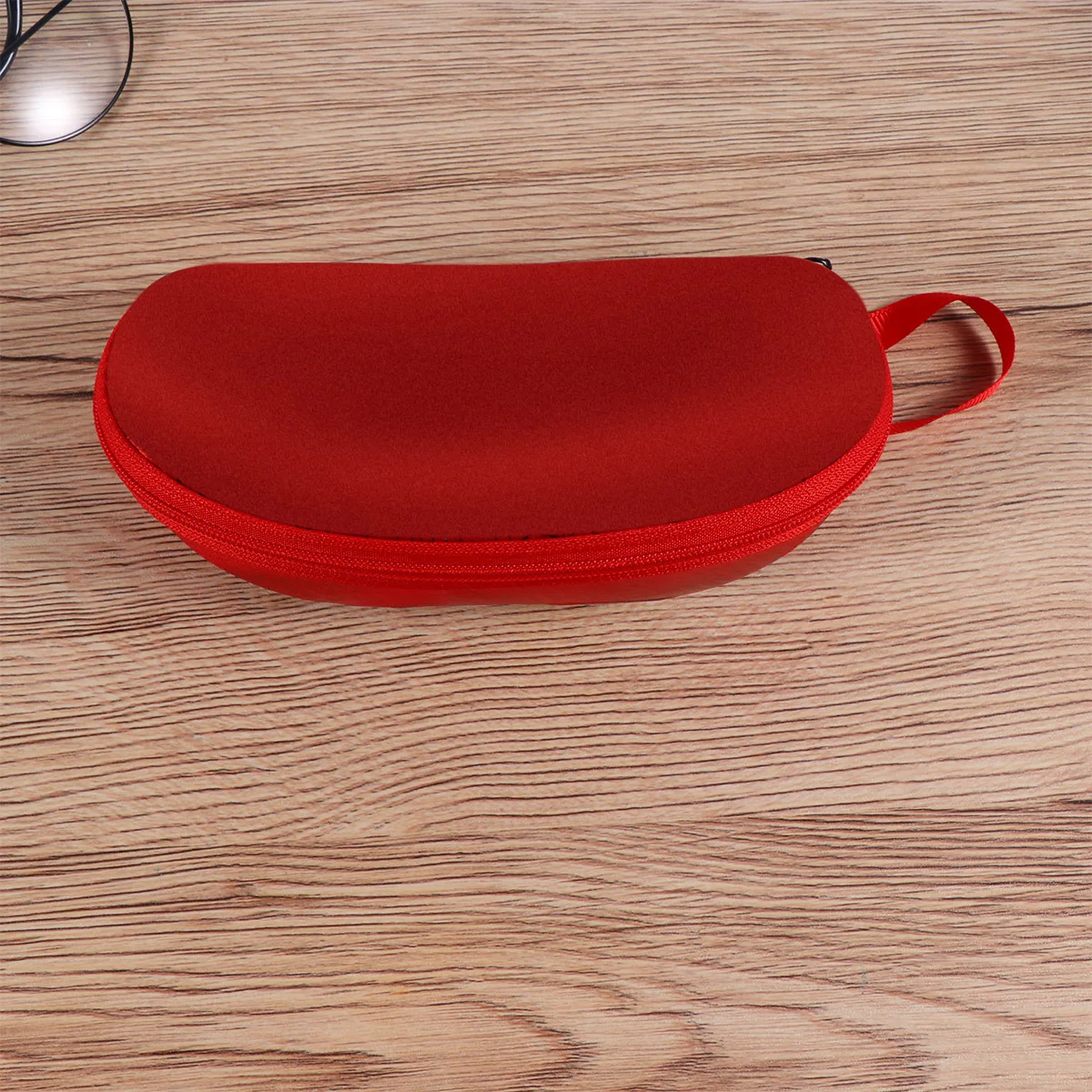 

Red Eva Sunglasses Case Peanut Shape Portable Universal Glasses Box Zipper Eyeglass Storage Protective Glasses Case