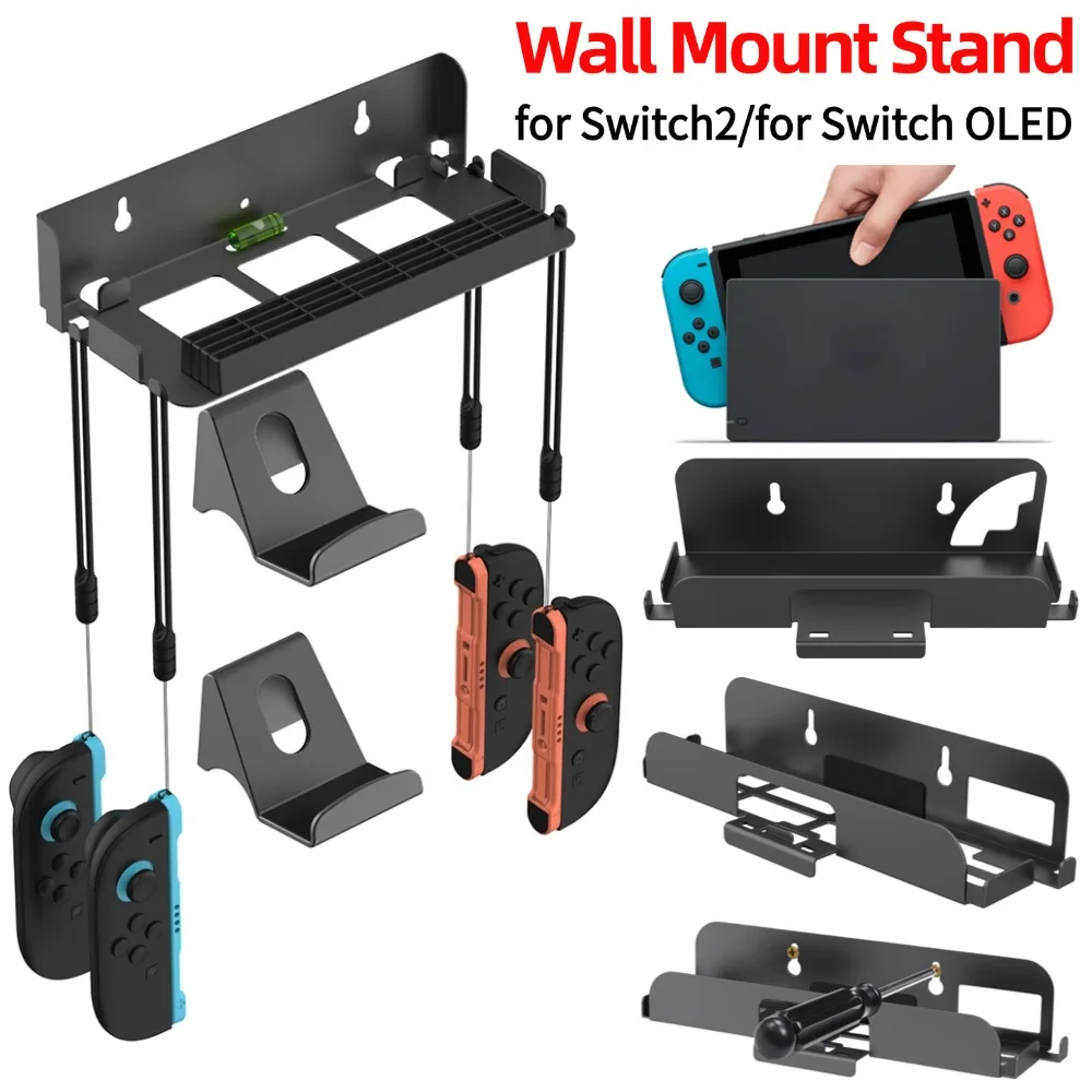Hängende Halterung für Switch 2/Switch/Switch OLED Host Hanger Ständer Wandhalterung Spielkonsole Aufbewahrung Unterstützung Controller Rack