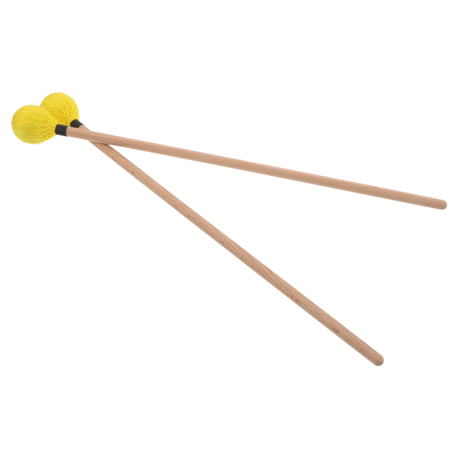 

1Pair Maple Wood Handle Xylophone Mallets Soft Yarn Tips for Warm Rich Sound Marimba Sticks Percussion Accessories