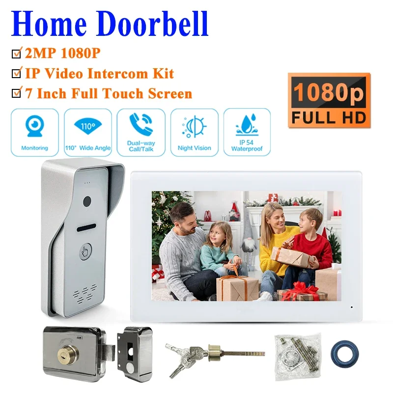 

High Cost Effective Smart Life APP Doorphone Camera 1080P Outdoor Video Door Bell AC Power Door Phone Support128Gcard