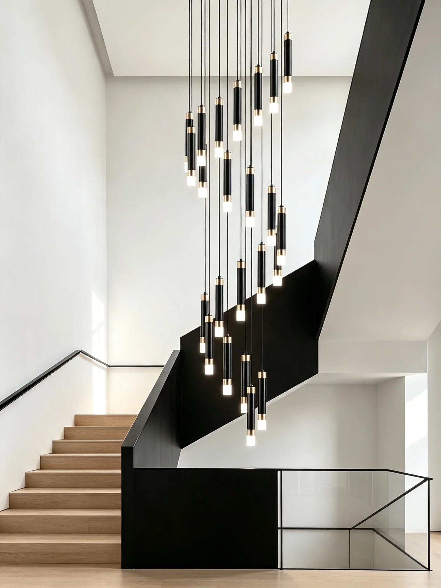Interior Lighting Nordic Chandelier Home Decoration Living Room Pendant Modern Lustre Hall Lighting LED Staircase Long Pendant