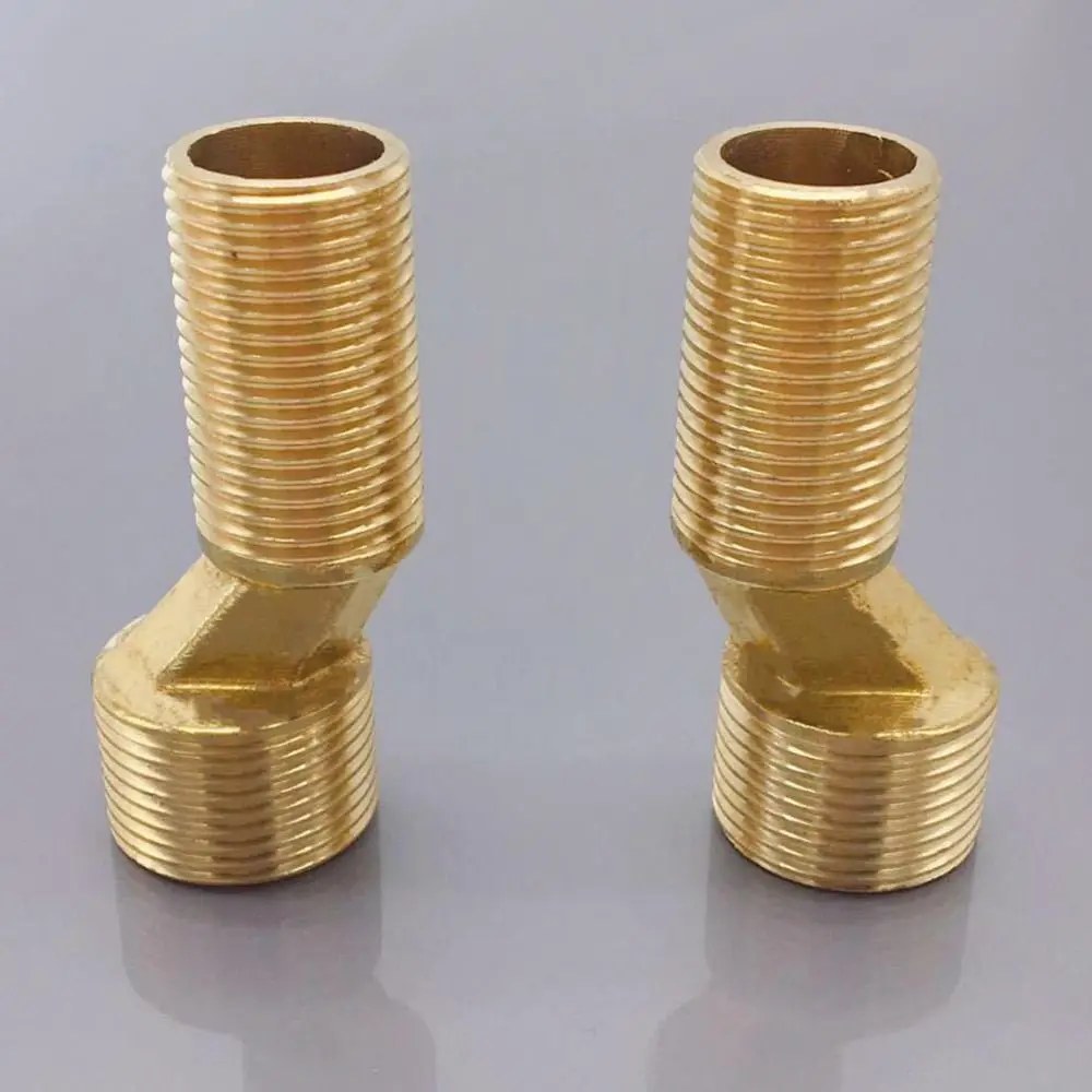 Copper Angled Curved Foot Lengthened Angle Adjustment Eccentric Screw Corner Wall Mounted Thickened Shower Faucet Adapter
