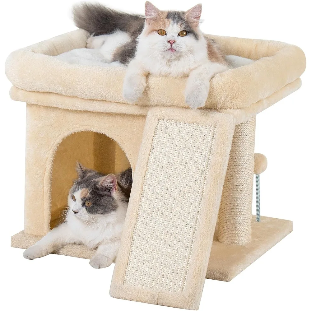 

US Shipping Large Cat Tree Tower for Big Cats with Cozy Soft Mat 20x16.5 Inch Perch Cat Condo House Scratching Post for
