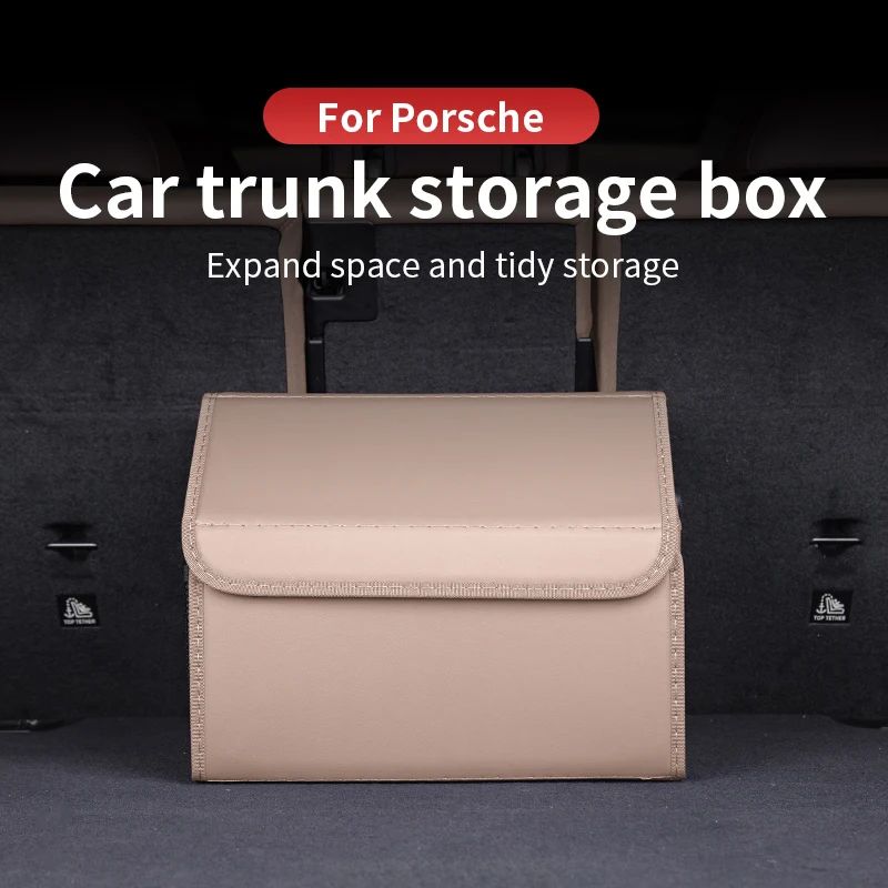 

Storage Organizer Tool Car Storage Bag Car Trunk Organizer Soft Felt Storage Box Accessories For Porsche Cayman 911 taycan Macan
