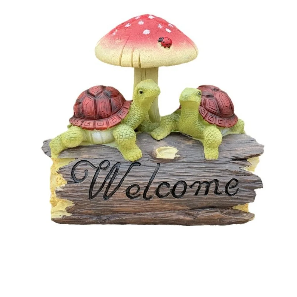 

Resin Turtle Mushroom Statue Ornament Cartoon Handicraft Animal Statue Creative Cute Miniatures Figurine Sculpture Outdoor