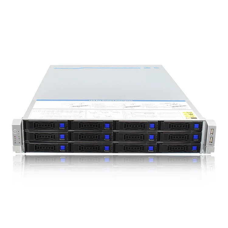 2U Rack Mount 12 Bay HDD Hot Swap Server Case Chassis for Cloud Storage Server