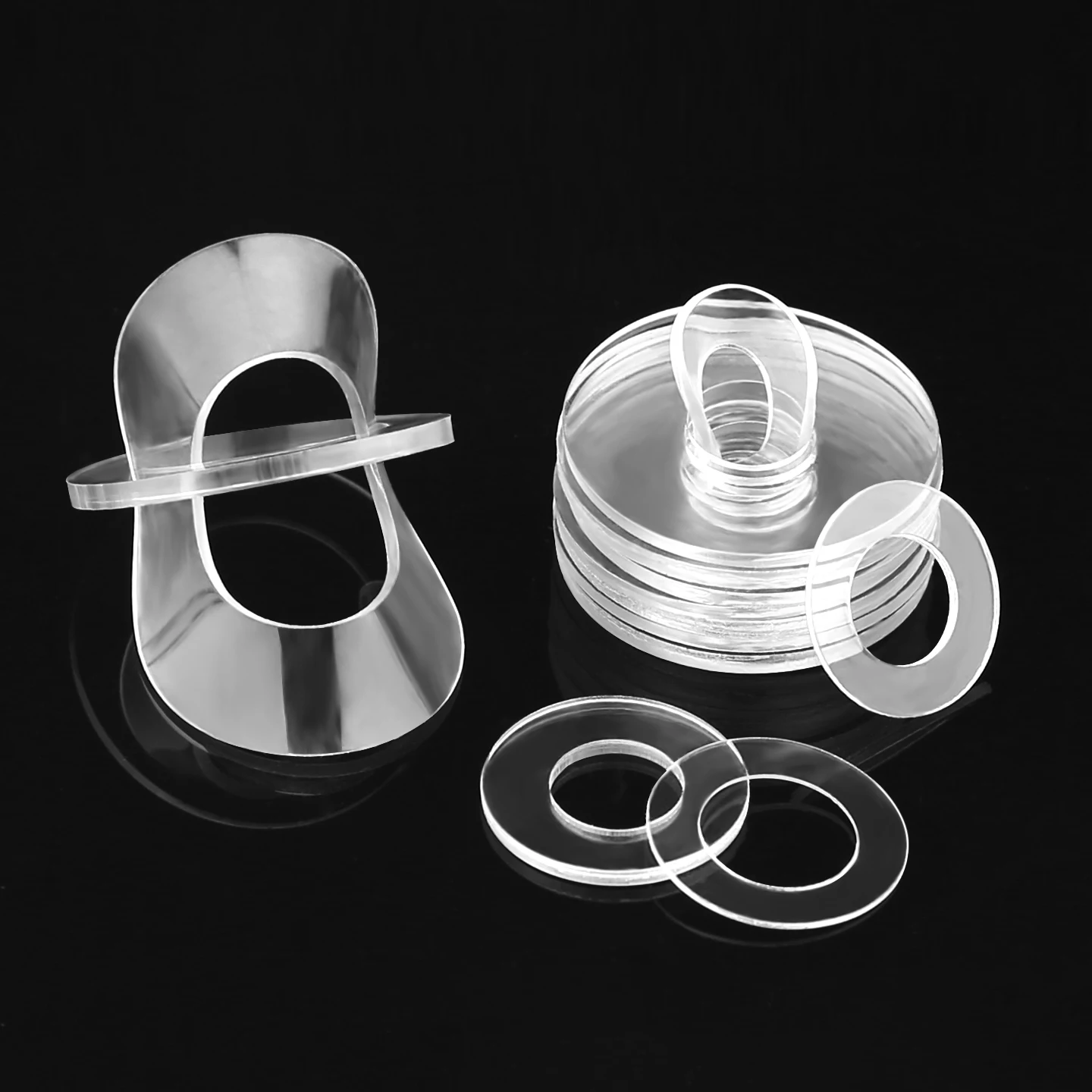 Transparent Soft Pvc Washer M1.2 M1.5 M1.7 M1.8 M2 M2.2~m3 Pvc Plastic Isolatie Platte Paded Voor Schroeve Thickn 0.3mm To 2mm