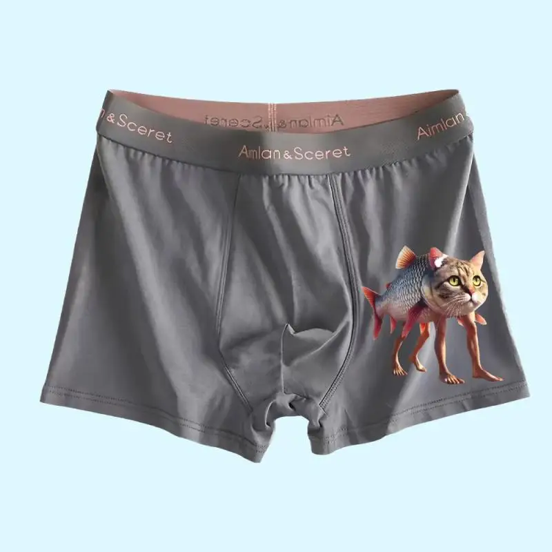 Tralalero Tralala Tung Tung Tung Sahur Brr Brr Patapim Meme مضحك الدماغ الإيطالي روت القطن الخالص ملابس داخلية للرجال حجم كبير الدهون