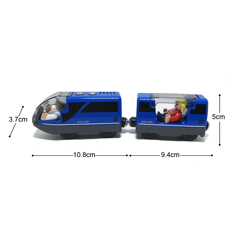 Battery Operated Kids Electric Train Set Diecast Magnetic Locomotive Slot Toy Fit for Wooden Train Rail Track Toys Kids Gifts