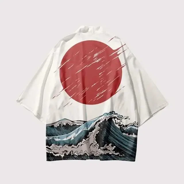 

Kimono Cape Two-dimensional Anime Japanese Cardigan Short Sleeve T-Shirt