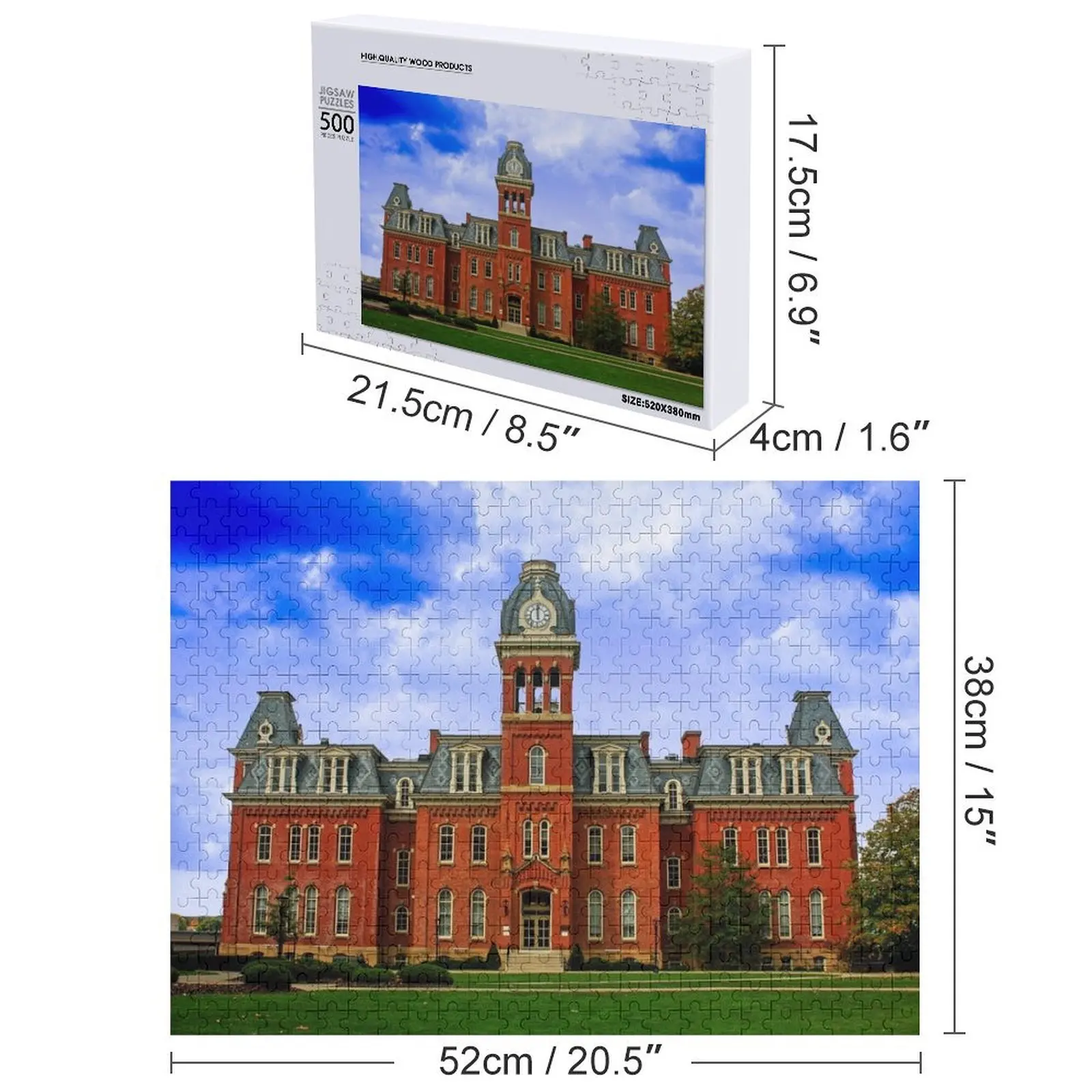 Rompecabezas Woodburn Hall Ideas de regalos personalizadas Regalo de foto personalizado Rompecabezas de nombre personalizado