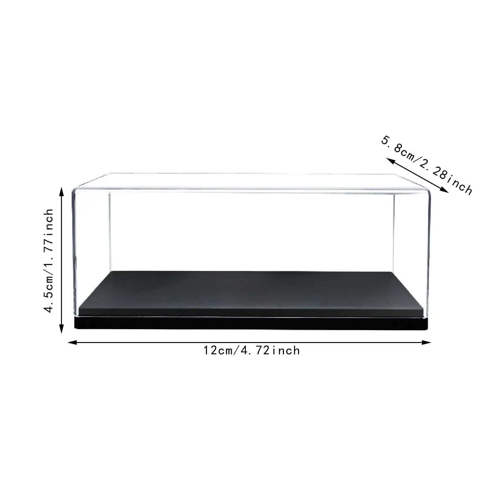 Vitrine en acrylique pour figurines d'action de voiture, artisanat avec base, souvenirs, 1/43