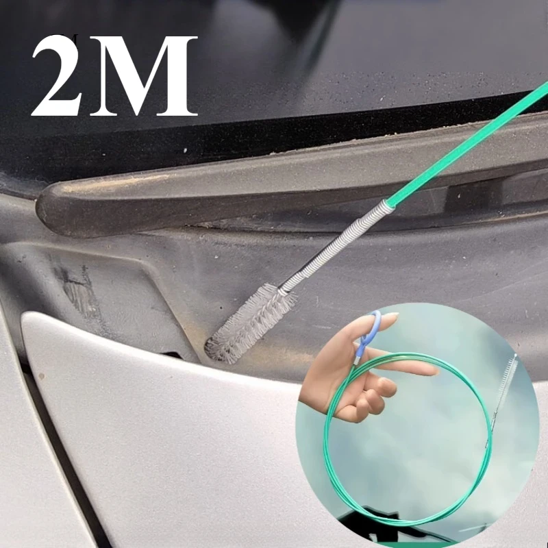 

2m Car Sewer Unclogger Cleaning Brush Car Sunroof Long Hose Drain Hole Drain Unclogger Car Pipe Tool Cleaner Auto Accessories