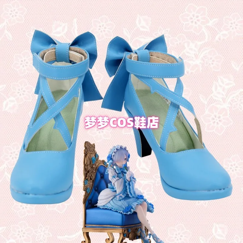 

Re:ZERO - Starting Life in Another World Rem Cosplay Shoes Halloween Carnival Party Christmas Play Role