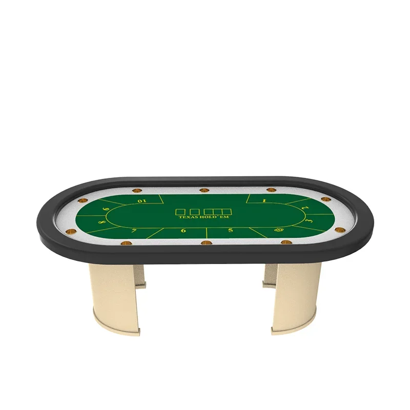 YH Profession Simple Style Metal Texas Tables Poker Table Top With Round Wooden Leg