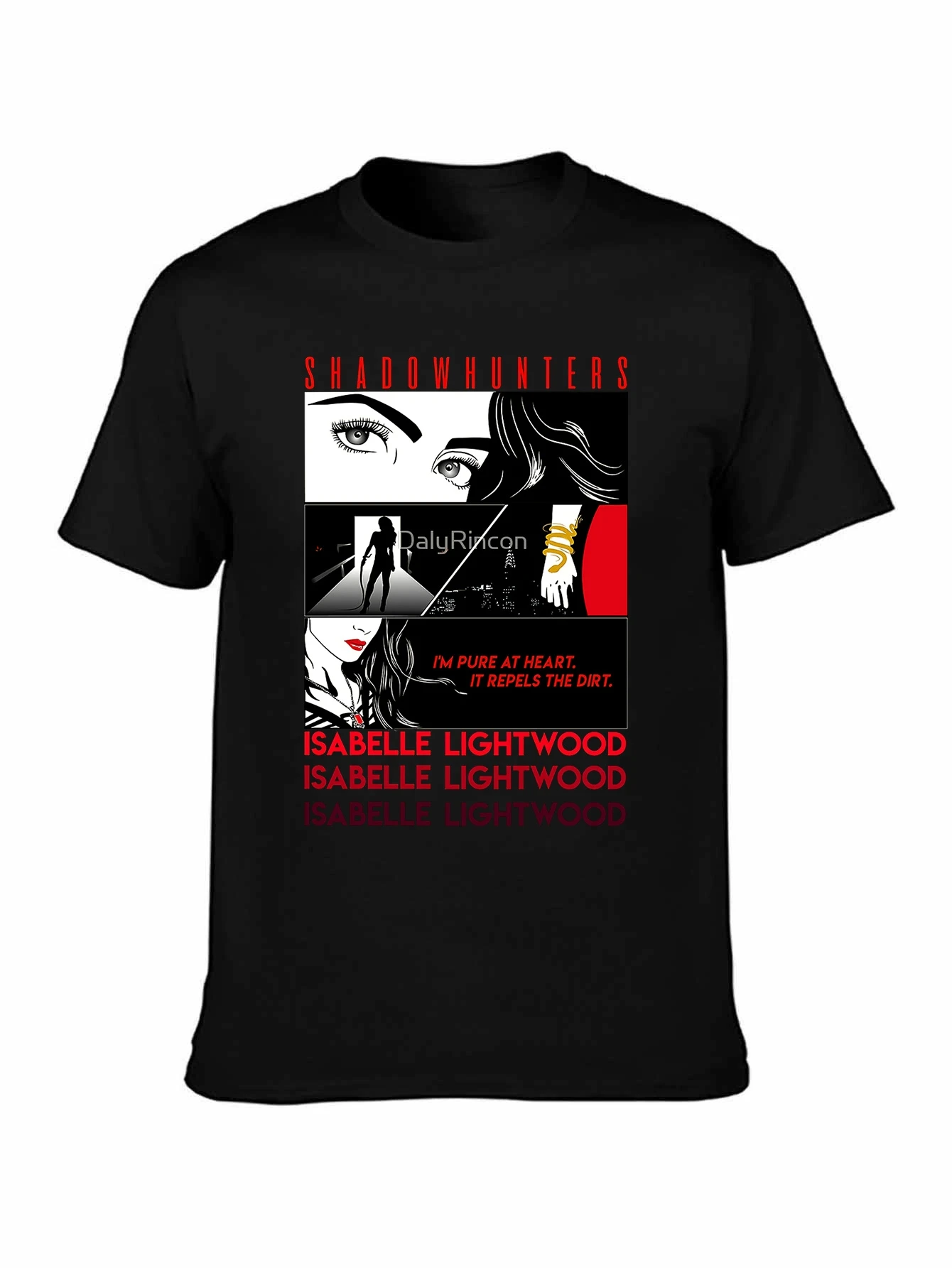 تي شيرت رجالي مطبوع تي شيرت قطني برقبة دائرية تي شيرت إيزابيل لايتوود - Shadowhunters بأكمام قصيرة تي شيرت نسائي