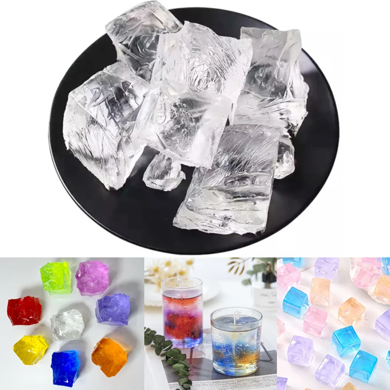 Cera de gelatina de cristal transparente, 100g/500g/1000g, suministros para fabricación de velas hechas a mano, Material de cera perfumada sin humo, regalos artesanales