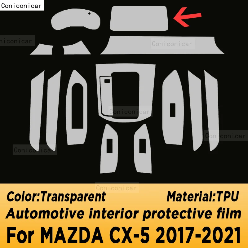 Per MAZDA CX-5 2017-2024 Pannello di Navigazione Schermo Interni Automotive TPU Pellicola Protettiva Della Copertura Anti-Graffio Accessori
