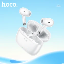 HOCO EQ2 TWS 무선 블루투스 5.3 이어폰, 터치 컨트롤 이어버드, 마이크 포함, 13mm 다이나믹 코일 스피커, HiFi 음악 이어버드