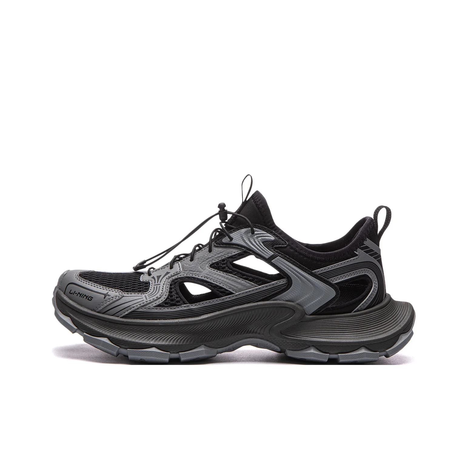 Li Ning Star Halo 2 Grip Rebound River Trekking Shoes Men's Black Gray AGUW013-1