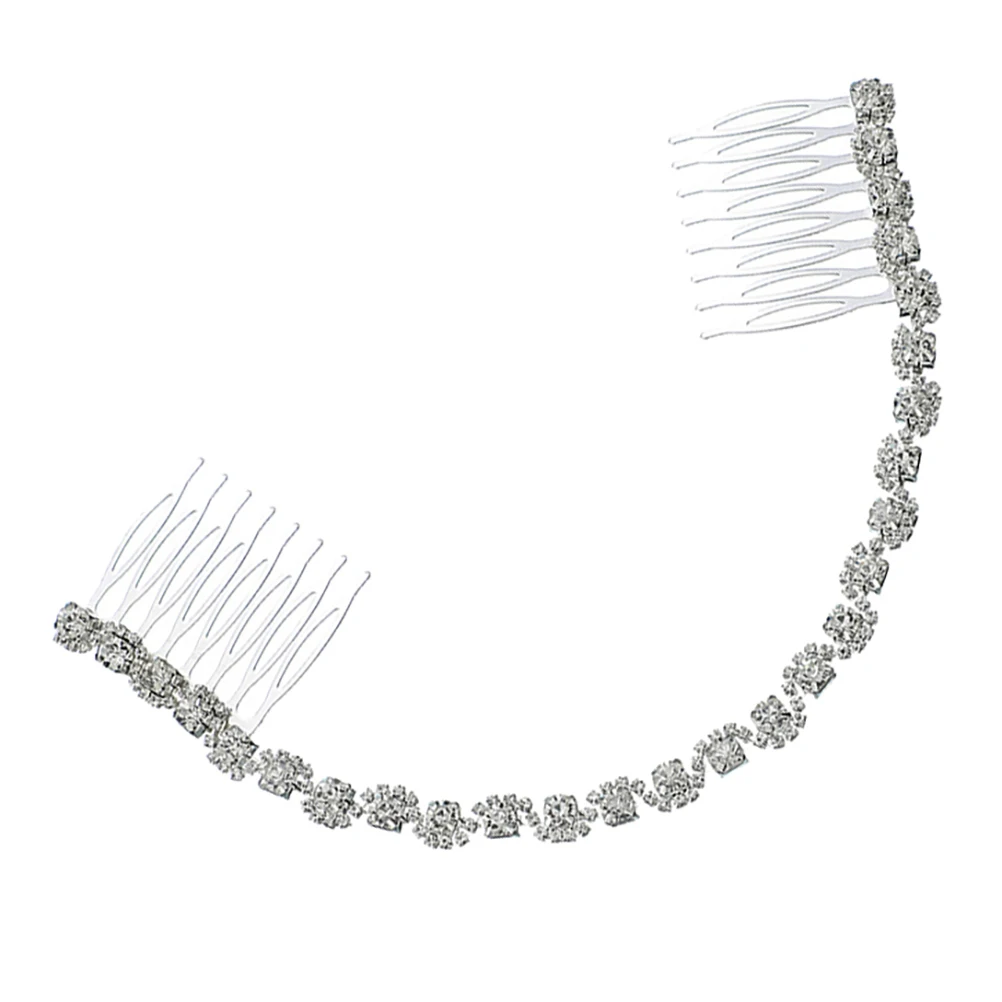 

Crystal Hair Comb Charming Adornment Bridal Headdress Sweet Hairpin Stylish Elegant Accessories For Parties Wedding