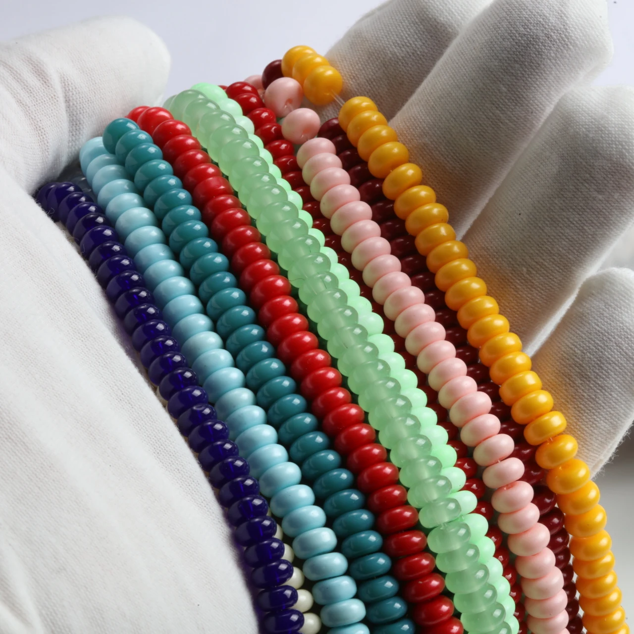 3x6mm Solid Multi-color Abacus Wheel Glass Beads Bulk Pack 100-800pcs Fashion Needlework Beads for Women Jewelry Making