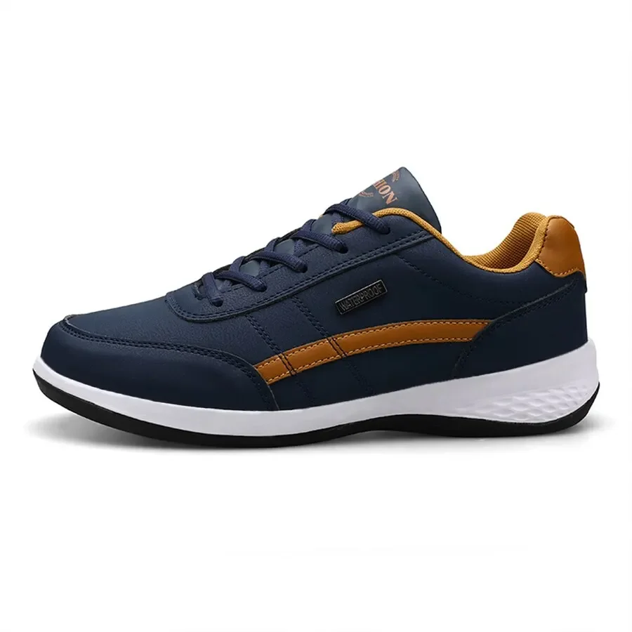 Fashion Casual Shoes Mens Outdoor Tennis Sneakers Lightweight Comfortable Lace Up PU Trainer for Men