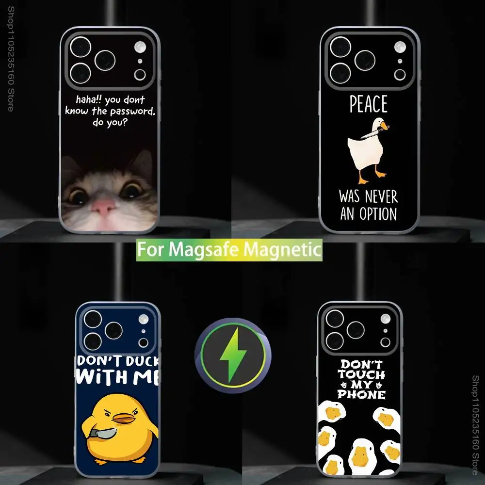 

Funny Dont Touch My For iPhone 17,16,15,14,13,12,11,Pro,Max,Plus,Mini,SE4,E Magnetic For Magsafe Wireless Phone Case