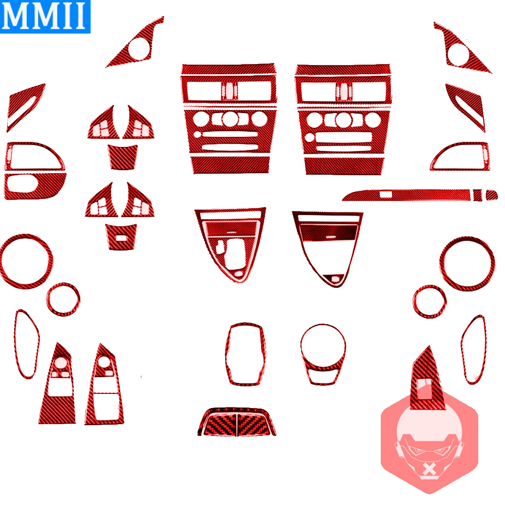 

Полный комплект красных наклеек из углеродного волокна для интерьера BMW6 серии E63 E64 2004-2010