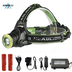 E2 T6+COB edc Led Headlamp Zoom Headlight 18650 Rechargeable for Fishing Camping Head Flashlight Lamp Torch Waterproof Light