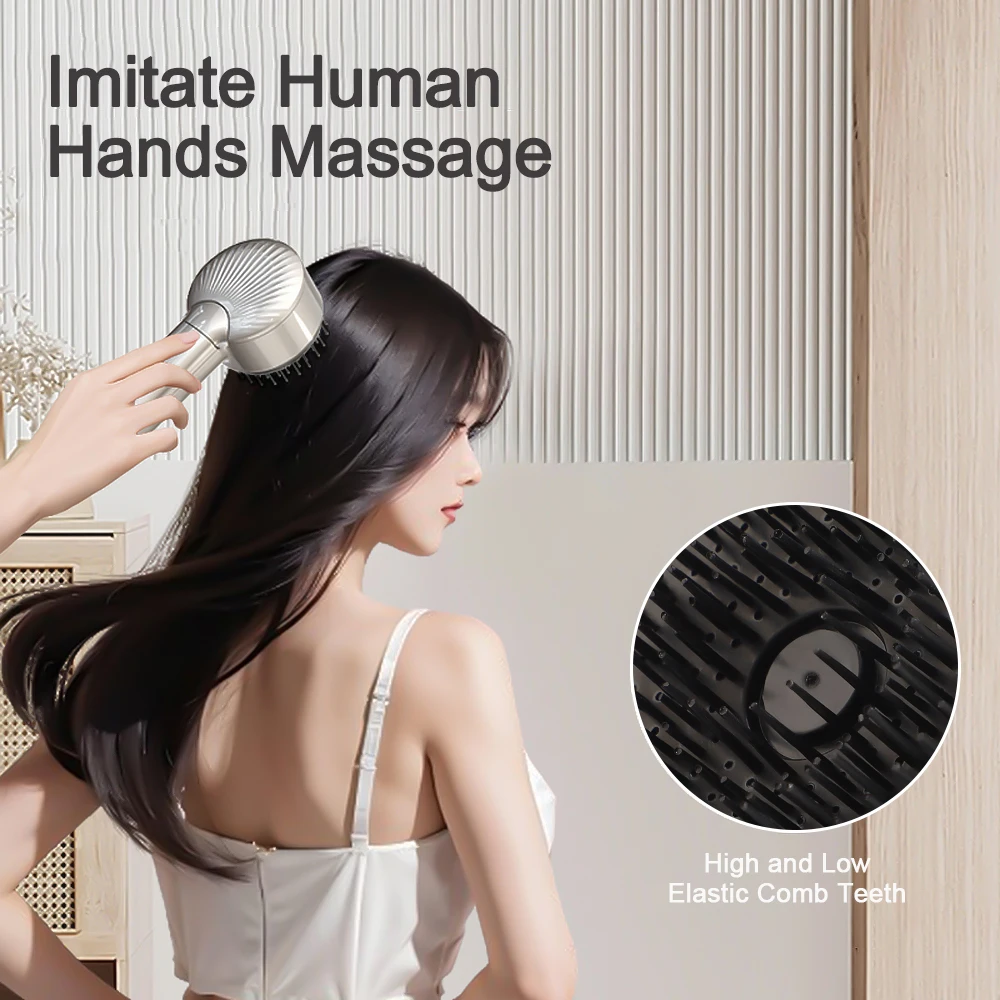 Portable Electric Vibration Head Massager Brush Nylon Material Scalp Oil Applicator & Massage Comb for Hair Growth
