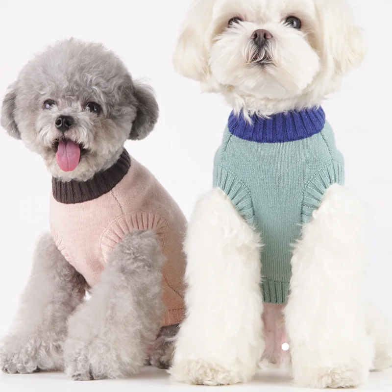 

Pet Small Animal Pattern Sweater Teddy Winter Warm Clothes Schnauzer Knit Cartoon Sleeveless Dog Clothes S-2XL