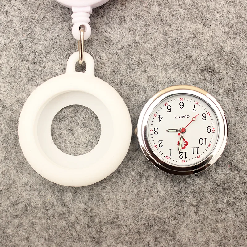 For Doctor Nurse Cartoon Medical Style Pocket Watch Retractable And With Clip For Men And Women