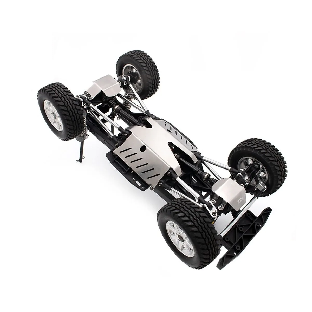 LCX Racing 1/10 coche trepador de control remoto armadura protectora de eje trasero delantero de acero inoxidable para Tamiya CC-02 piezas mejoradas Accesorios