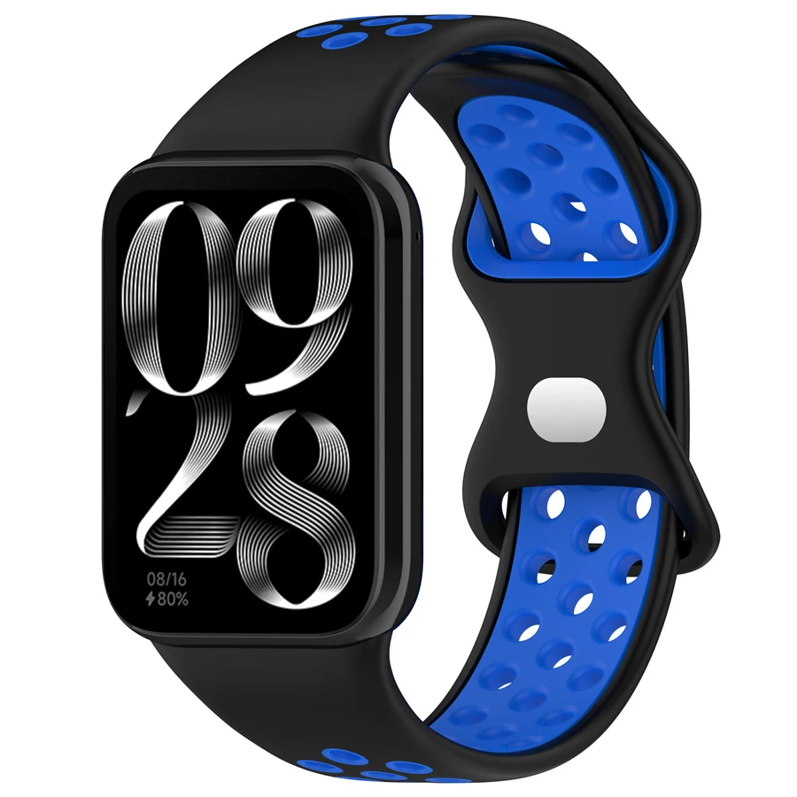 Ademend siliconen horlogebandje voor Redmi Watch 4 5 6 Sport, verwisselbare armband polsband voor Xiaomi Mi Band 8 Pro/9 Pro/10 Pro bandje