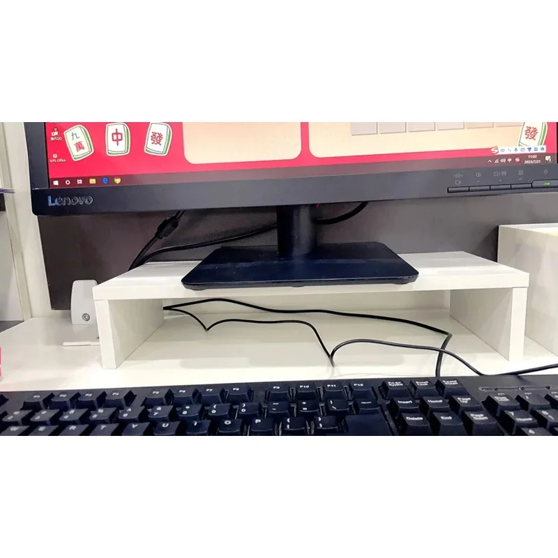 Monitor Riser Stand - Penyimpanan Keyboard Organizer Meja Dudukan Laptop Ergonomis